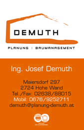 Visitenkarte Demuth